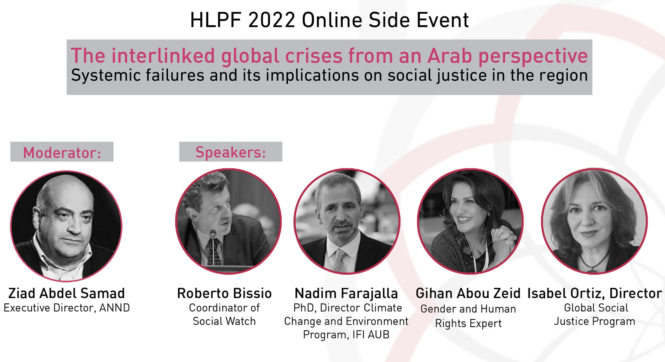 HLPF 2022 Online Side Event: The interlinked global crises from an Arab perspective
