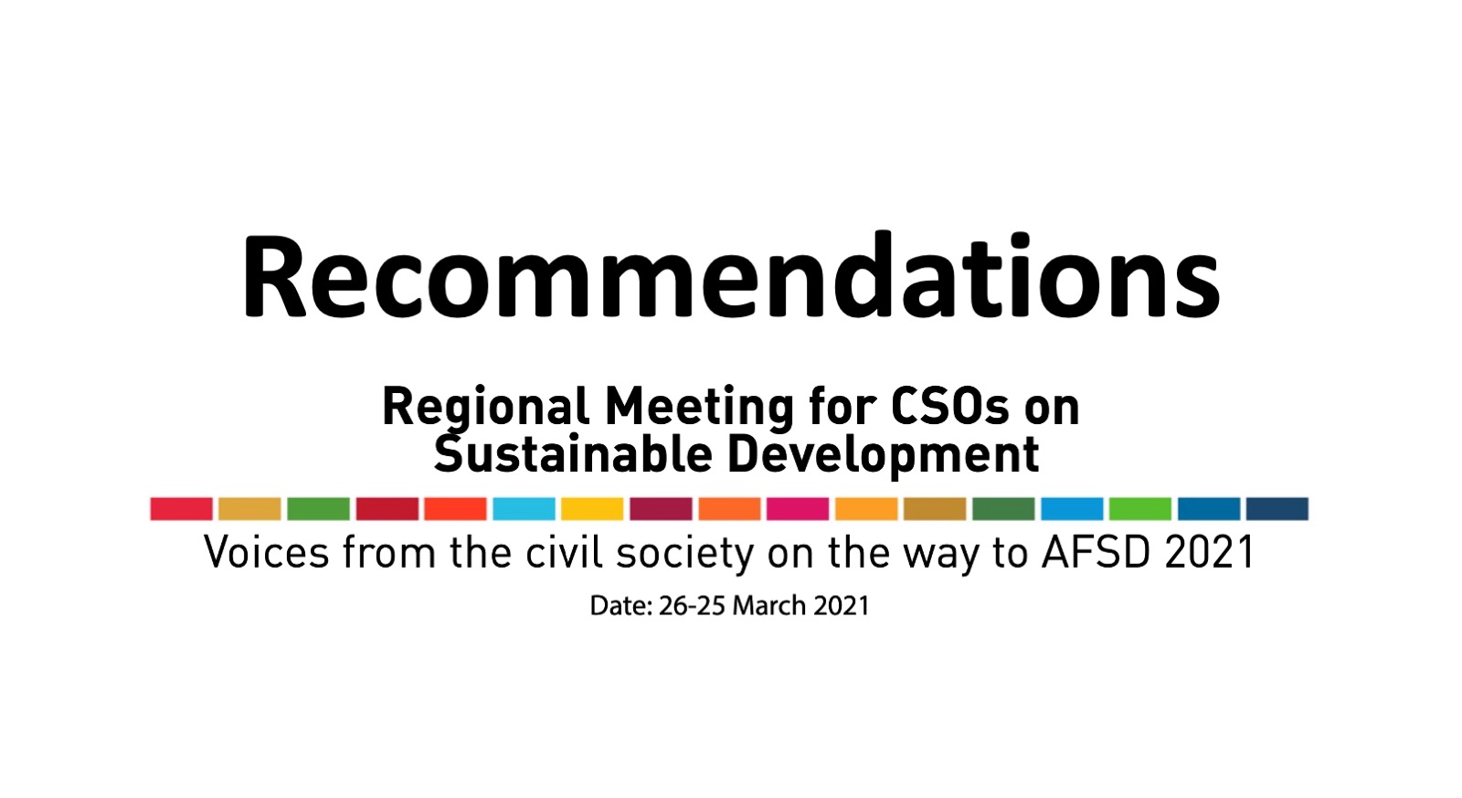 Recommendations: Civil Society Regional Meeting on Sustainable Development in the Arab Region